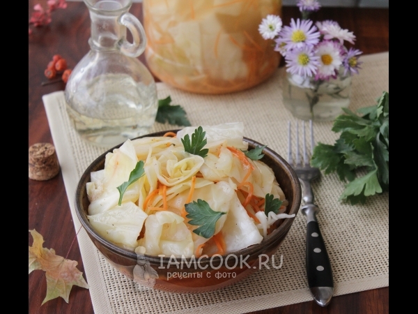 Капуста, маринованная кусочками, рецепт с фото