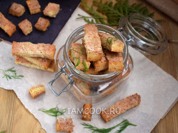 Гренки с крабово-креветочной пастой, рецепт с фото