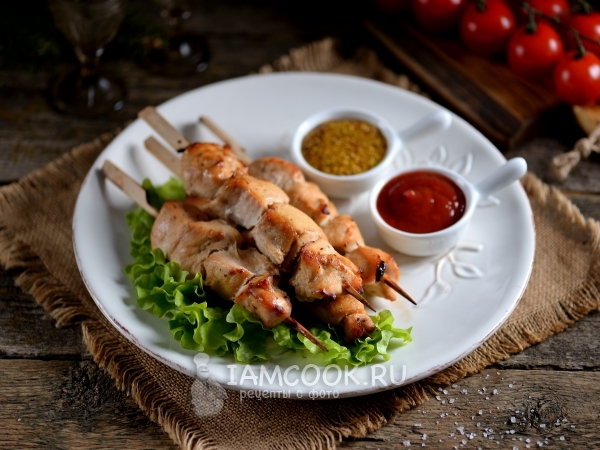 Куриный шашлык в банке в духовке, рецепт с фото