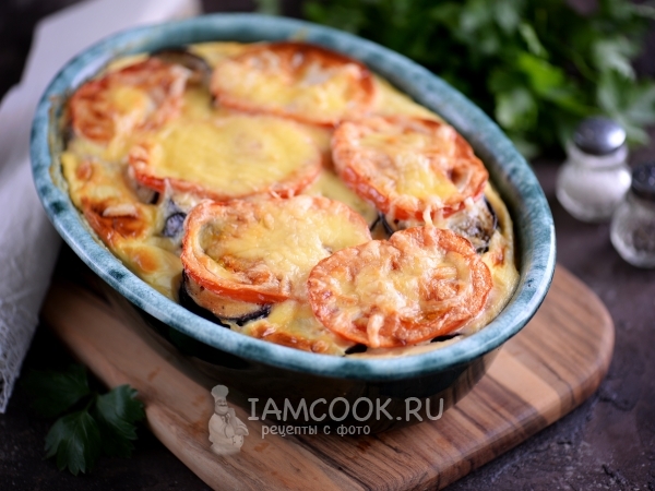 Картошка с баклажанами и помидорами в духовке, рецепт с фото