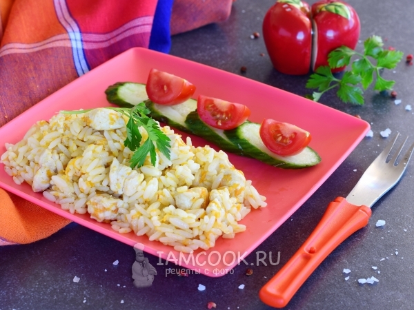 Детский плов с курицей, рецепт с фото