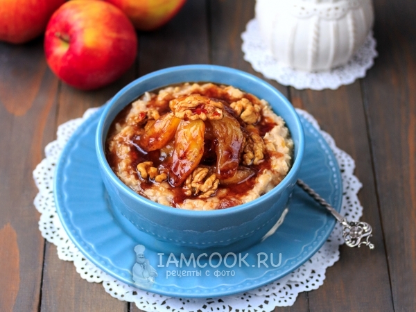 Геркулесовая каша «Яблочный пирог», рецепт с фото