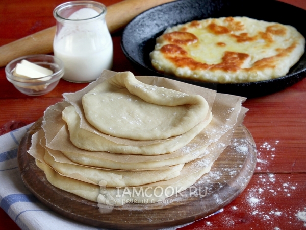 Тесто на кефире для лепешек на сковороде, рецепт с фото