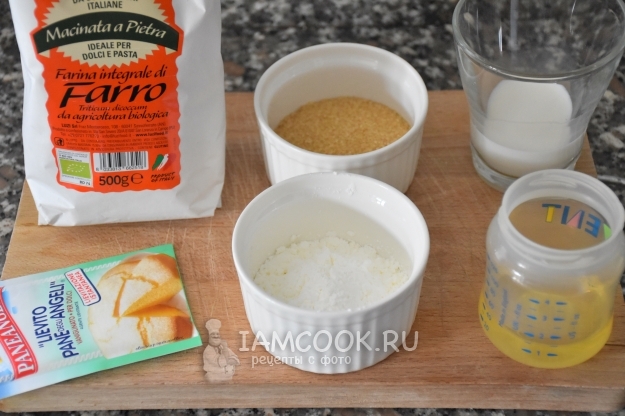 Ингредиенты для печенья из полбяной муки