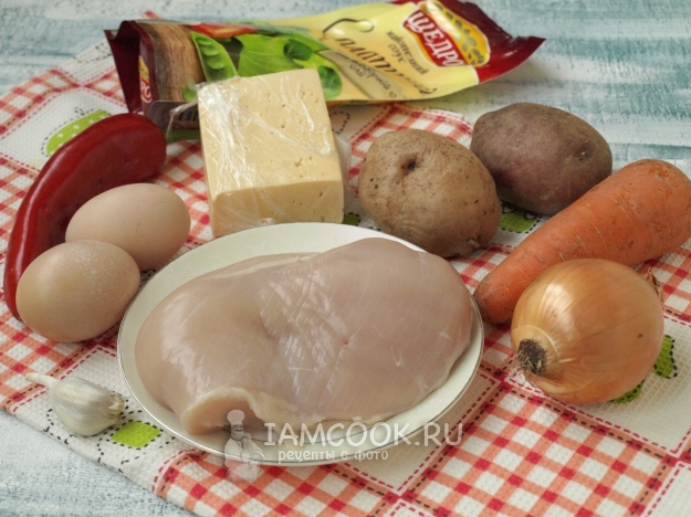 Ингредиенты для салата «Пасхальный венок»