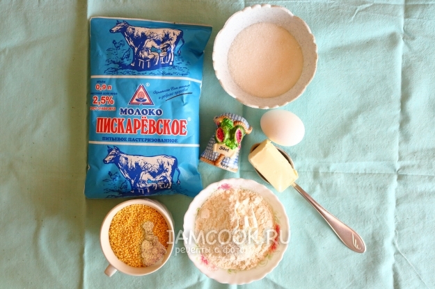 Ингредиенты для кыстыбый с пшенной кашей
