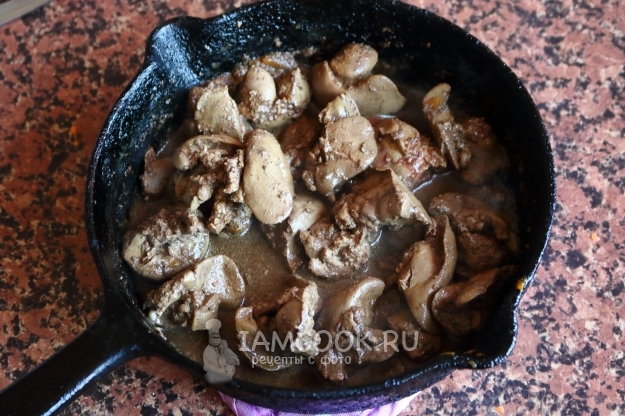 Обжарить печень