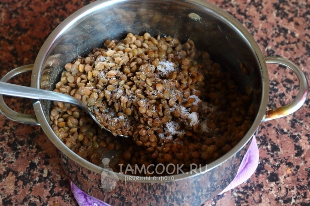 Посолить чечевицу
