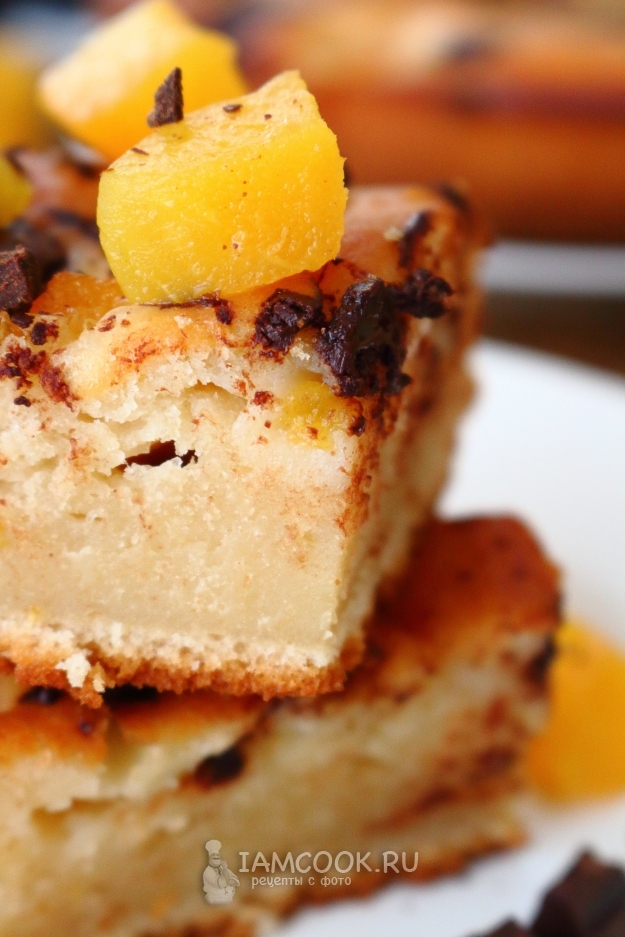 Фото заливного пирога с абрикосами