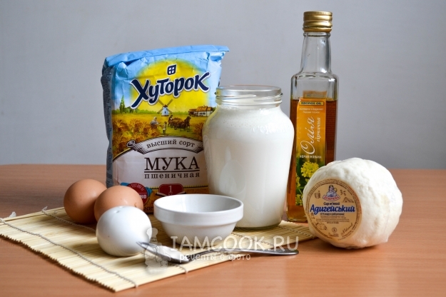 Ингредиенты для быстрого хлеба на сковороде