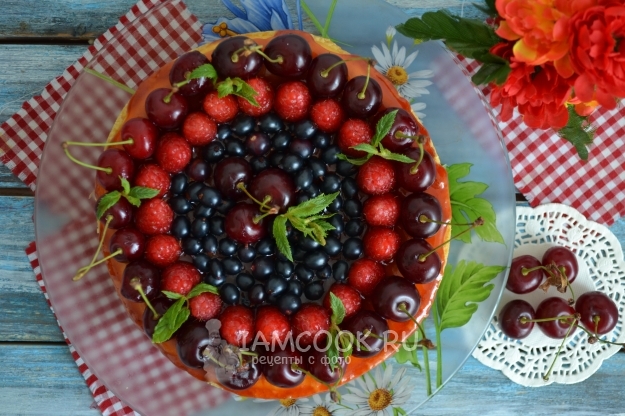 Фото чизкейка с вишней