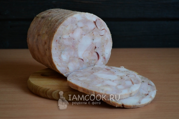 Ветчина из курицы в ветчиннице