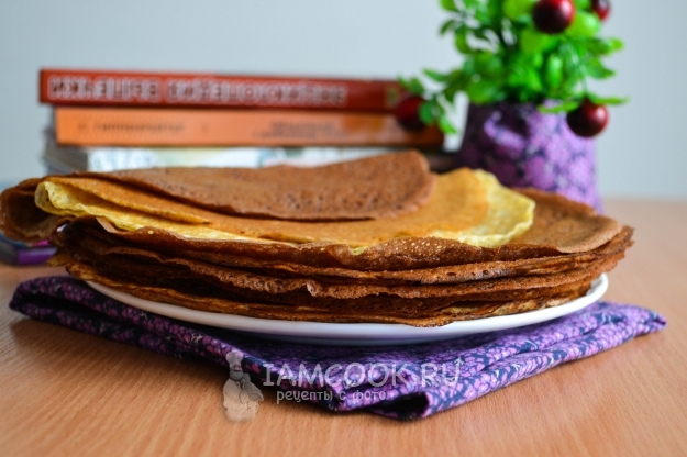 Фото блинов из теста на молоке с яйцами