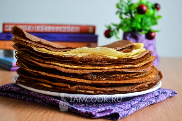 Вкусные блины из теста на молоке с яйцами