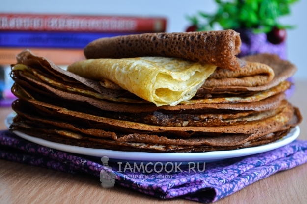 Рецепт блинов из теста на молоке с яйцами