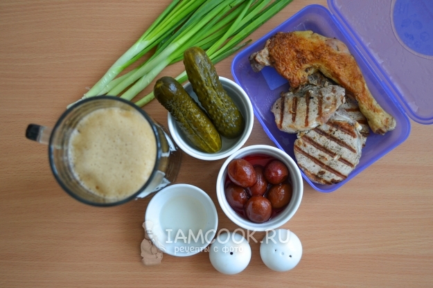 Ингредиенты для окрошки без картошки