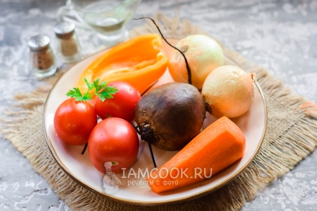 Ингредиенты для салата из свеклы на зиму без стерилизации