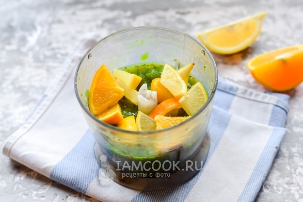 Добавить апельсин и лимон