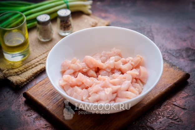 Порезать куриное филе