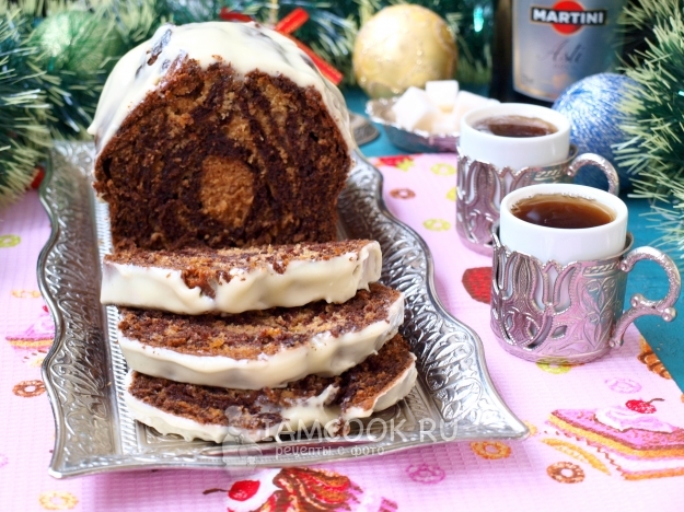 Фото кекса «Зебра» на кефире