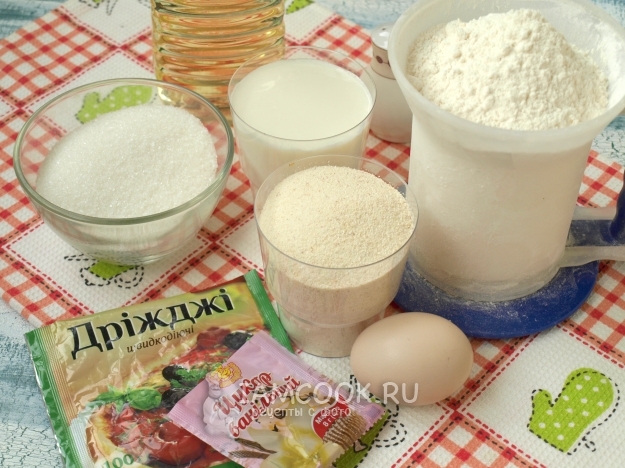 Ингредиенты для блинов на манке дрожжевые