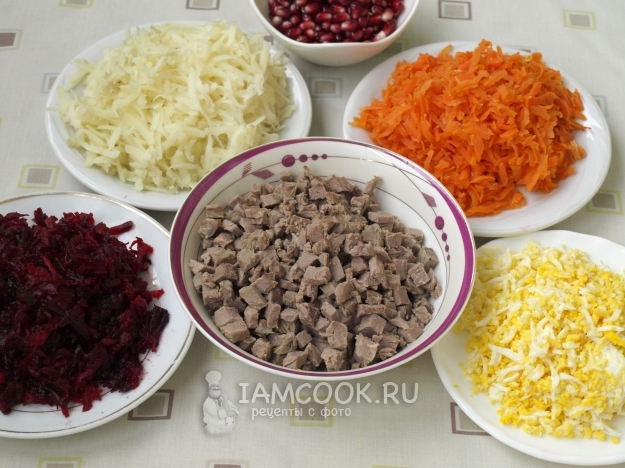 Подготовить все компоненты салата