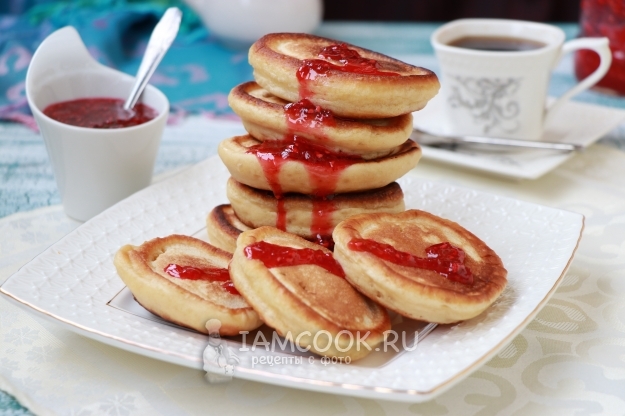 Рецепт оладий на кефире и сметане