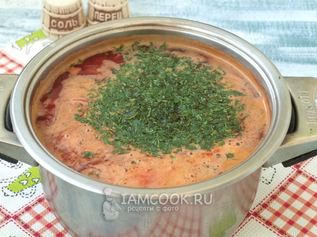 Положить зелень