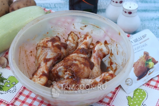 Замариновать куриные голени