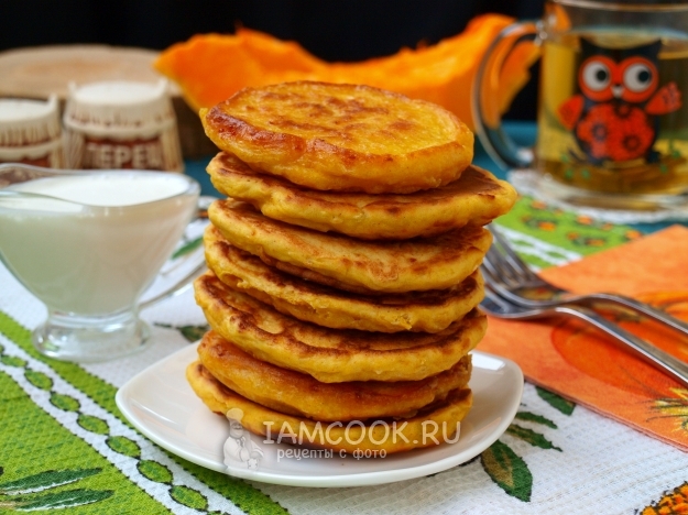 Фото оладий из тыквы с сыром