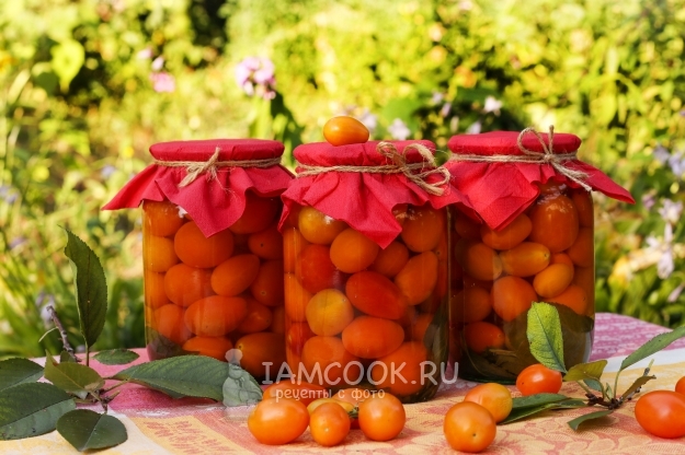 Рецепт помидоров черри в листьях вишни