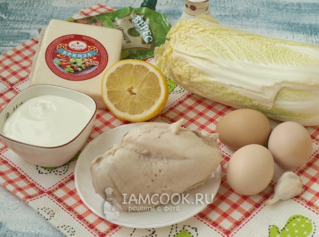 Ингредиенты для салата «Белоснежка»