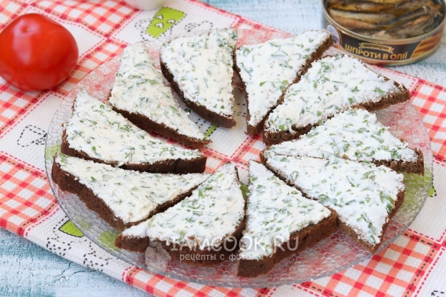 Намазать на хлеб намазку