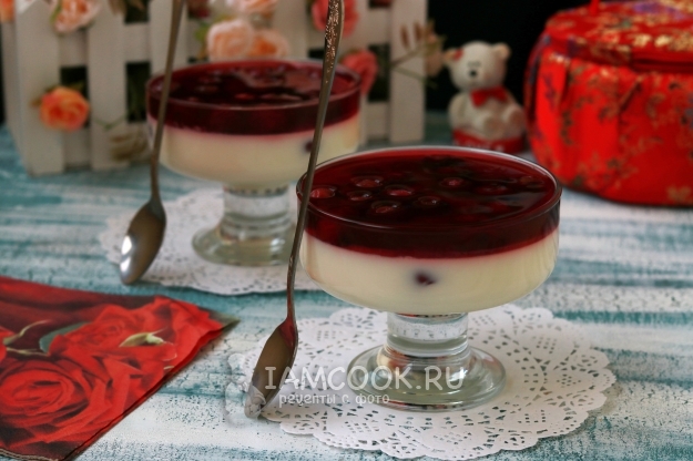 Фото панна-котты с вишней