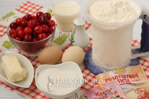 Ингредиенты для кекса с черешней