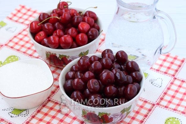 Ингредиенты для компота из вишни и черешни