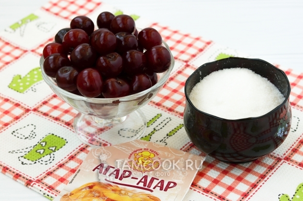 Ингредиенты для вишневого джема без косточек на зиму