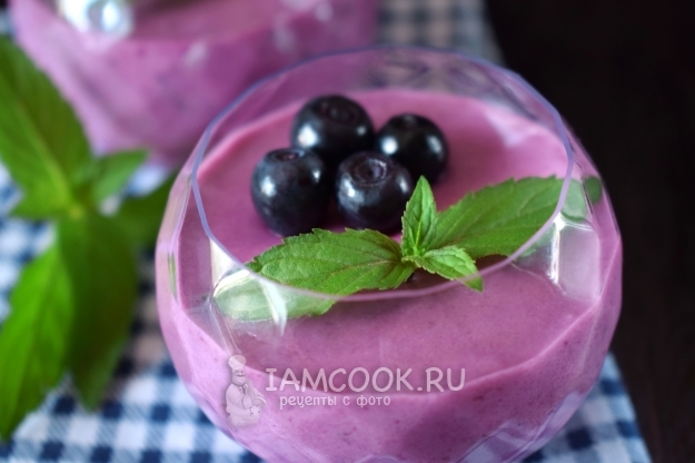 Фото черничного мусса (десерта)