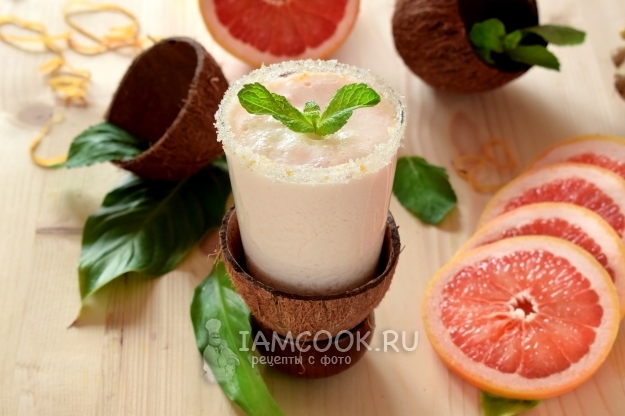 Рецепт смузи из красного грейпфрута и кокосового молока