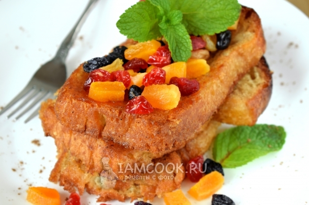 Гренки в жасминовом чае