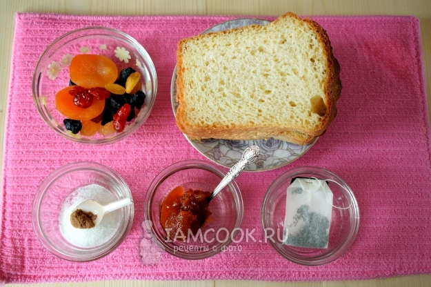 Ингредиенты для гренок в жасминовом чае