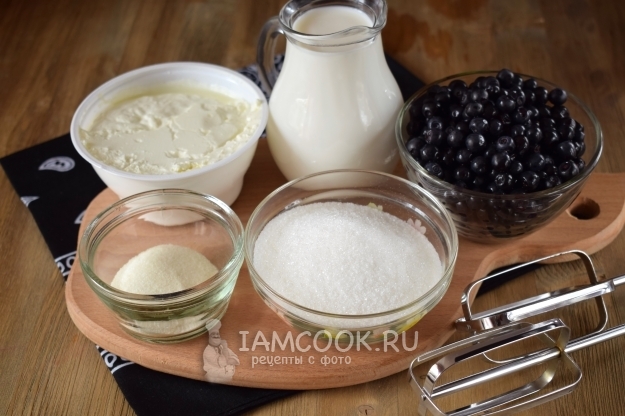 Ингредиенты для черничного мусса (десерта)
