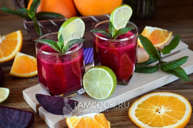 Фото смузи с печеной свеклой