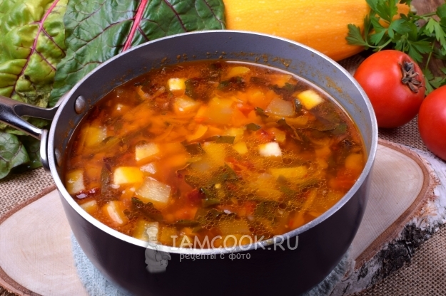 Фото постного супа из кабачков