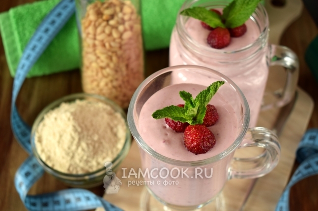 Рецепт протеинового коктейля с творогом и кедровой мукой