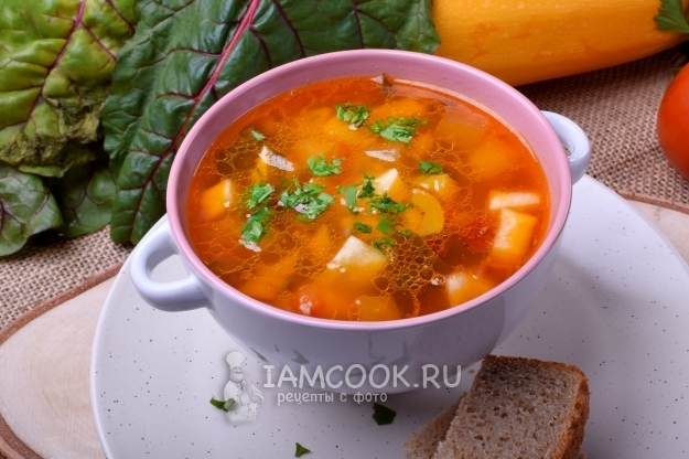 Рецепт постного супа из кабачков
