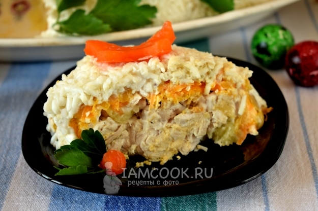 Рецепт салата «Пасхальное яйцо» (в форме яйца)