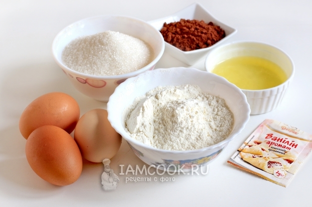 Ингредиенты для торта «Зебра» без сметаны