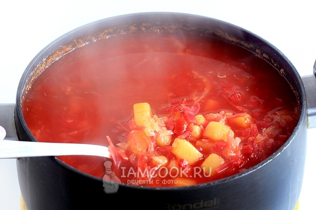 Постный борщ с нутом