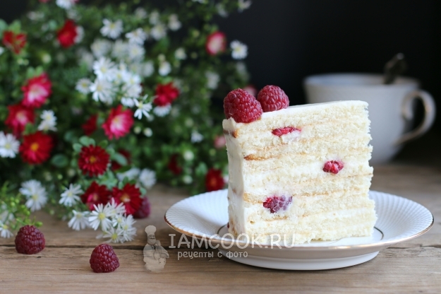 Рецепт торта «Молочная девочка» с фруктами